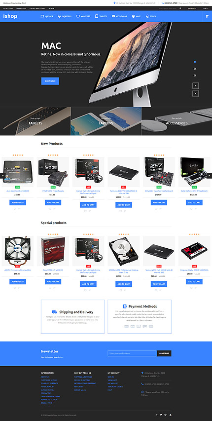 Magento Main Page  preview