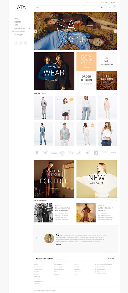 Magento Main Page  preview