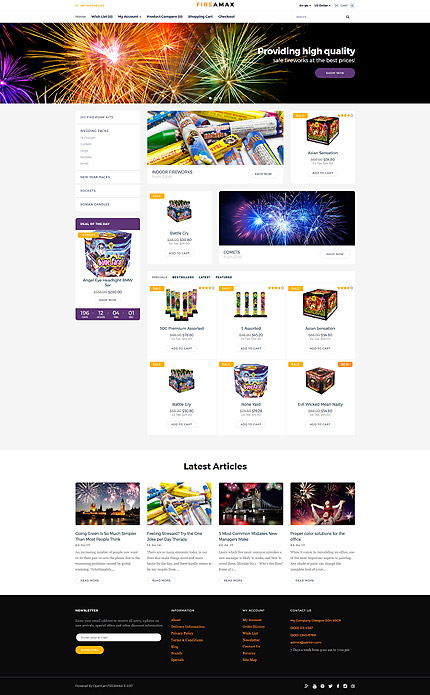 OpenCart Main Page