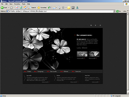 HTML HOMEPAGE SCREENSHOT