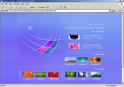 HTML HOMEPAGE SCREENSHOT