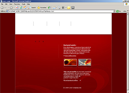 HTML HOMEPAGE SCREENSHOT