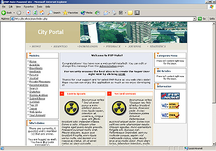 HTML HOMEPAGE SCREENSHOT