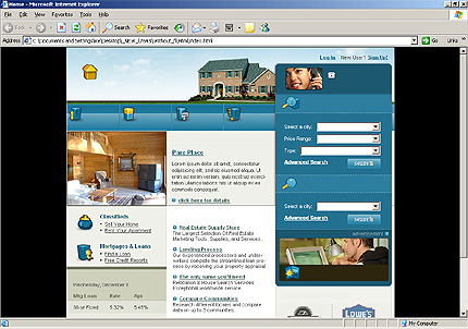 HTML HOMEPAGE SCREENSHOT