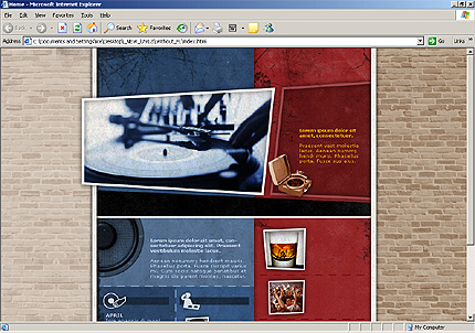 HTML HOMEPAGE SCREENSHOT