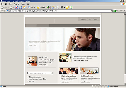 HTML HOMEPAGE SCREENSHOT