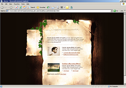 HTML HOMEPAGE SCREENSHOT