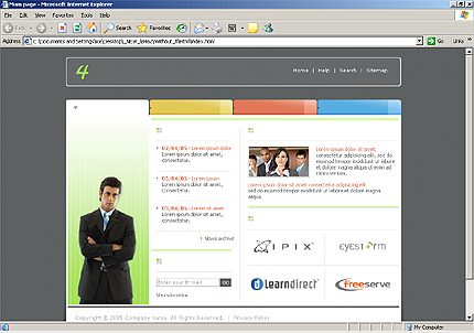 HTML HOMEPAGE SCREENSHOT