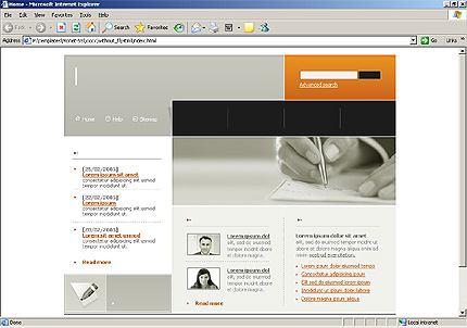 HTML HOMEPAGE SCREENSHOT