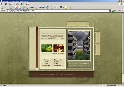 HTML HOMEPAGE SCREENSHOT