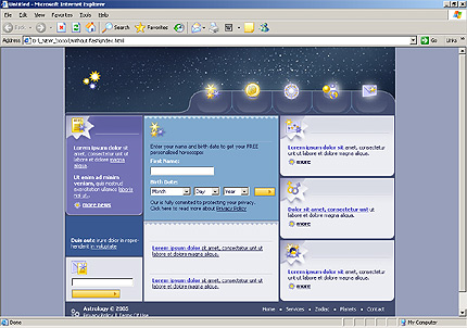 HTML HOMEPAGE SCREENSHOT