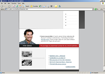 HTML HOMEPAGE SCREENSHOT