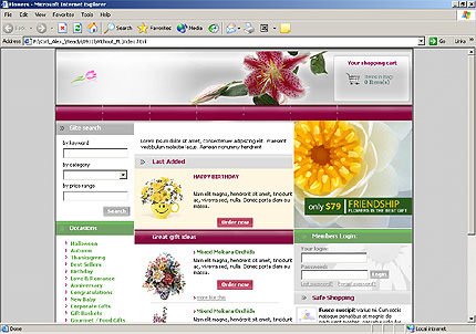 HTML HOMEPAGE SCREENSHOT