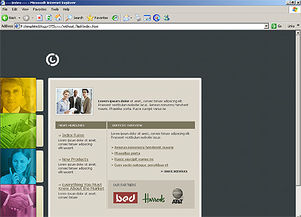 HTML HOMEPAGE SCREENSHOT