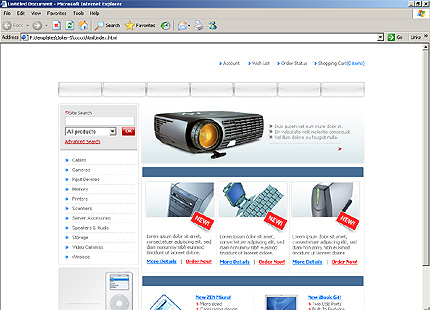 HTML HOMEPAGE SCREENSHOT