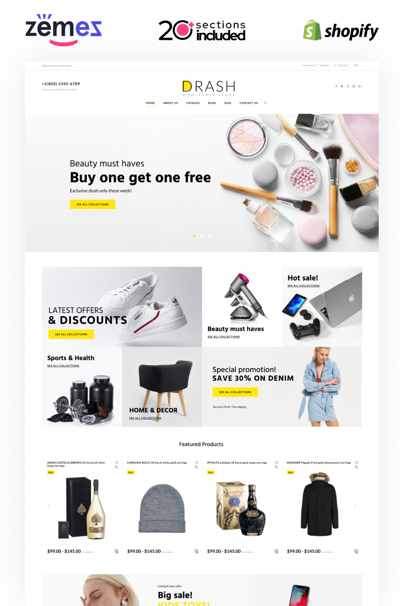 Drash - Shopify Wholesale eCommerce Template