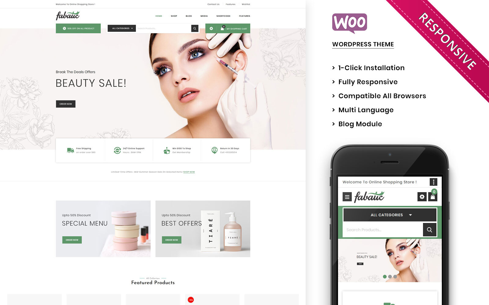 Fabatic - The Premium Cosmetic Store WooCommerce Theme