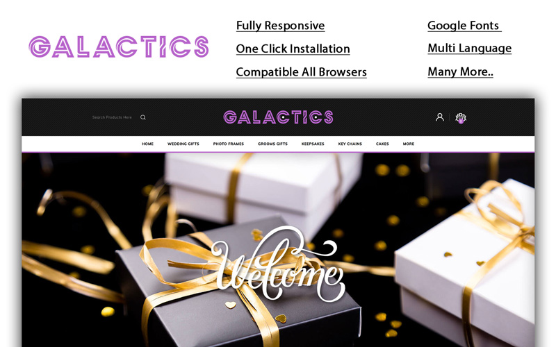 Galactics - Gift Store OpenCart Template