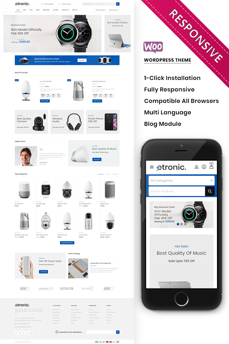 Etronic - The Mega Electronic Store WooCommerce Theme