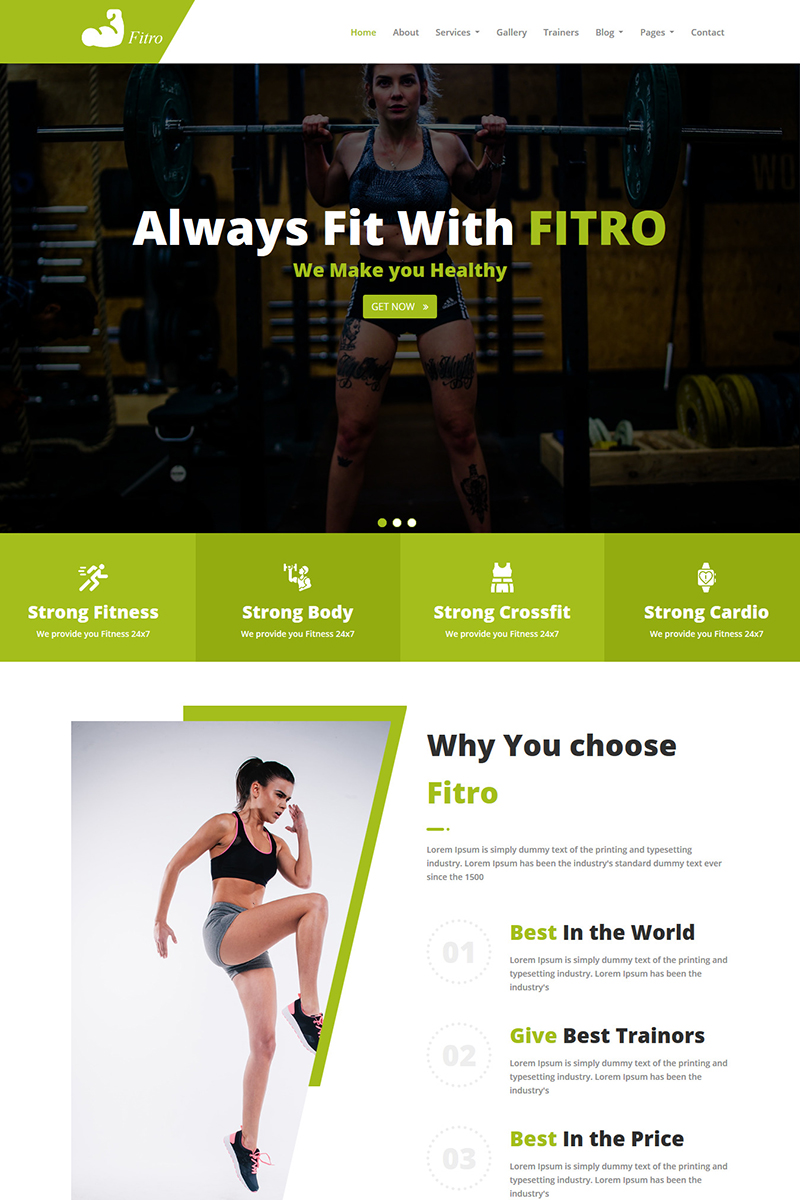 Fitro - Fitness HTML5 Template