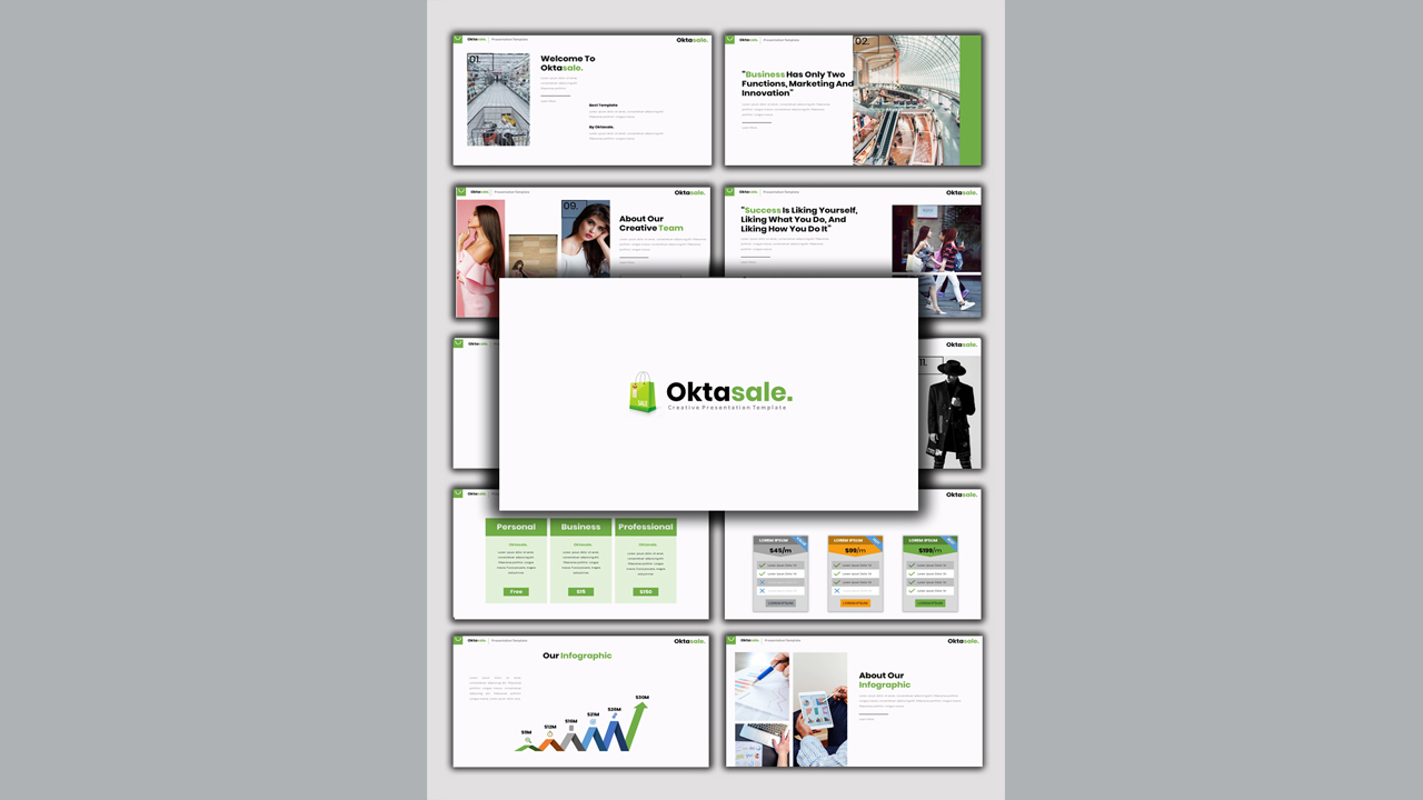 Oktasale - Creative Business PowerPoint template