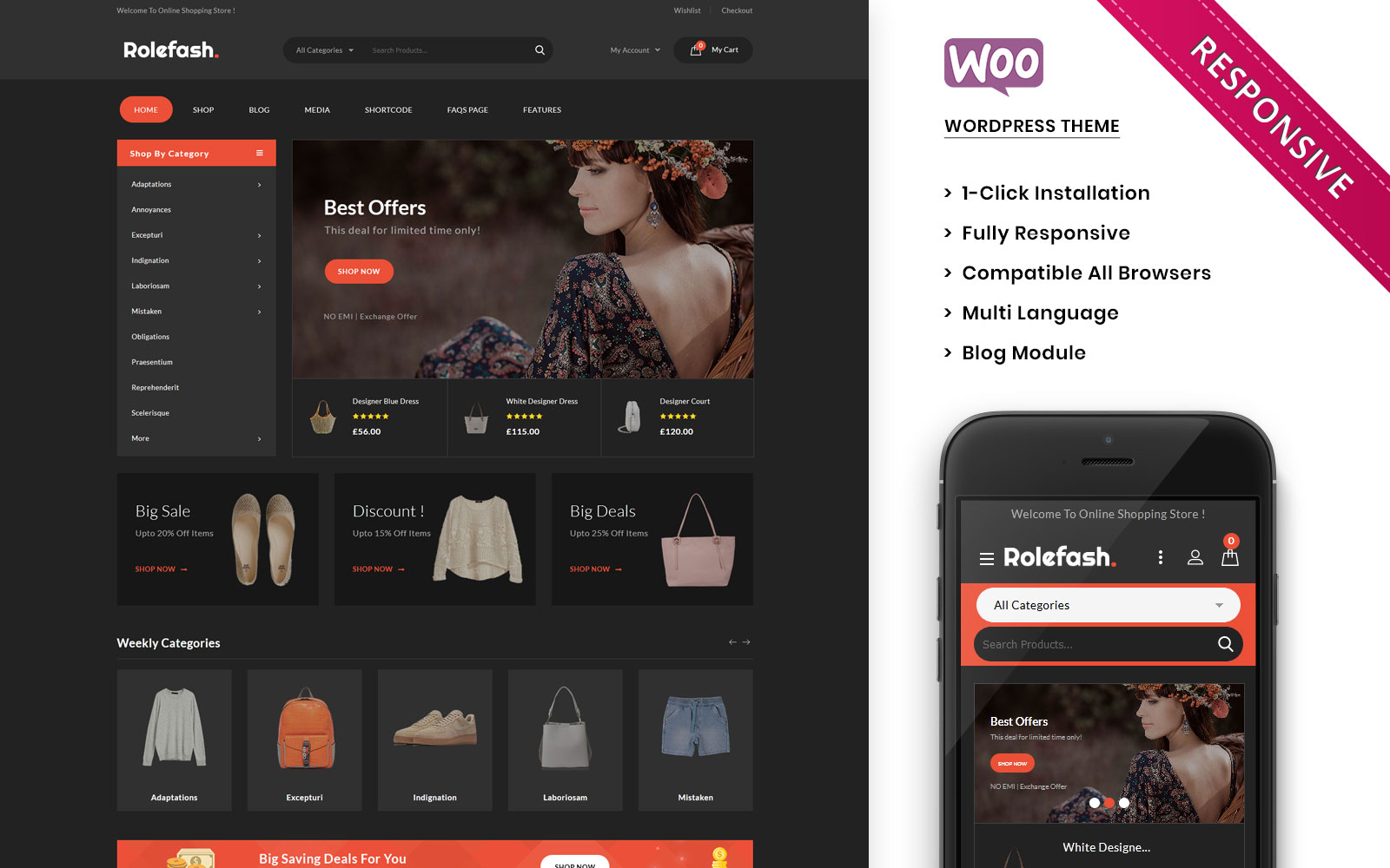 Rolefash - The Ultimate Fashion Store WooCommerce Theme