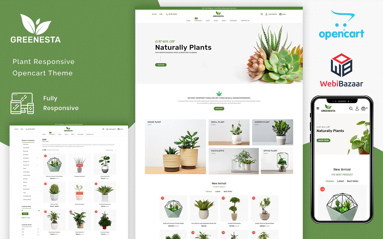 Greenesta Organic - Food & Grocery Store OpenCart Template