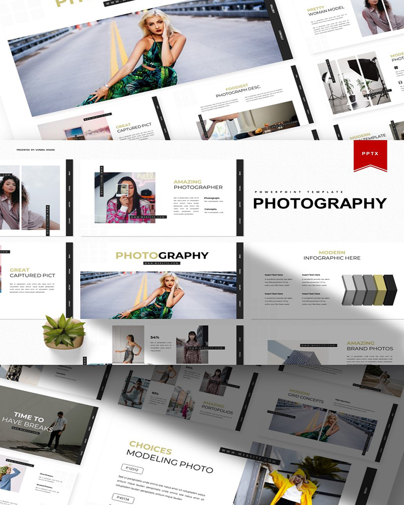 Photography PowerPoint template for $17