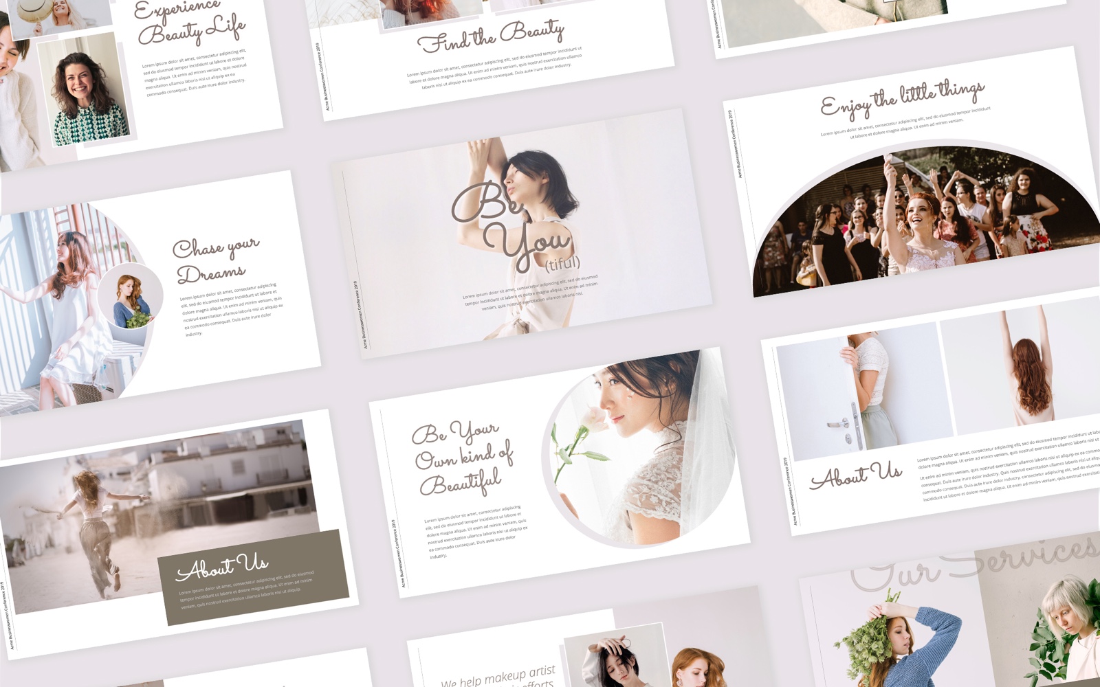 Nayyara Wedding and Beauty PowerPoint template