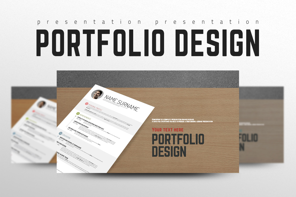 Portfolio Design PowerPoint template