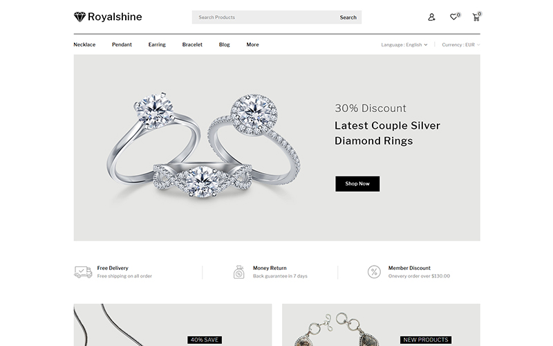 Royalshine - Jewellery Store PrestaShop Theme