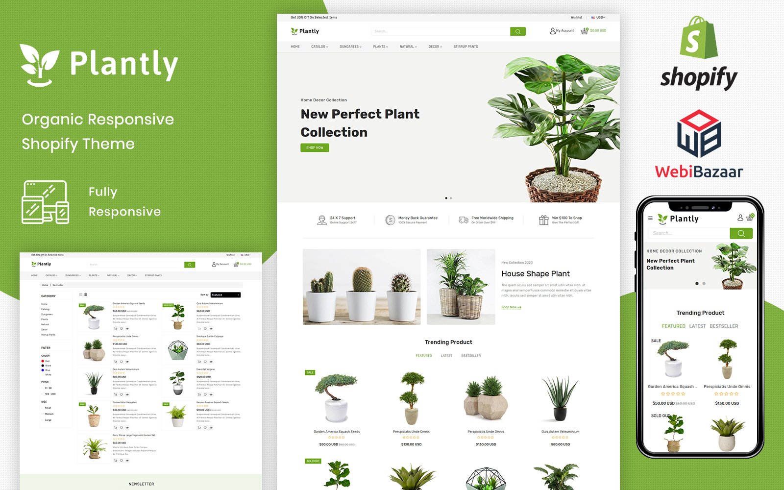 Plantly - Garden Furniture Responsive Shopify Template Shopify Theme