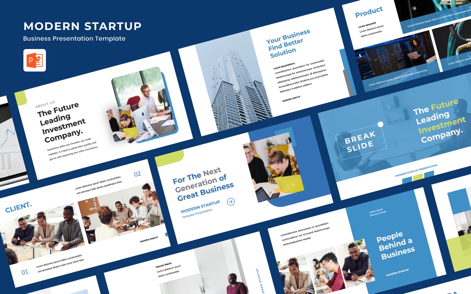 MODERN STARTUP - Presentation PowerPoint template