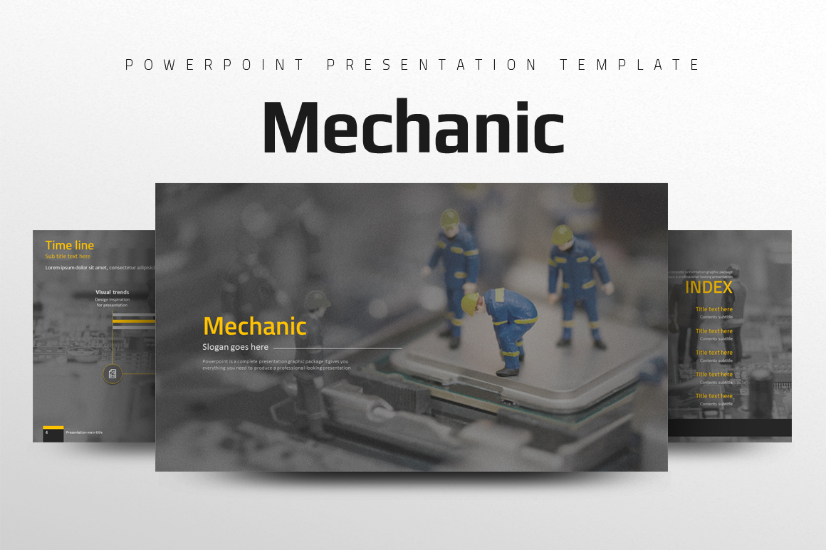 Mechanic PowerPoint template for $25