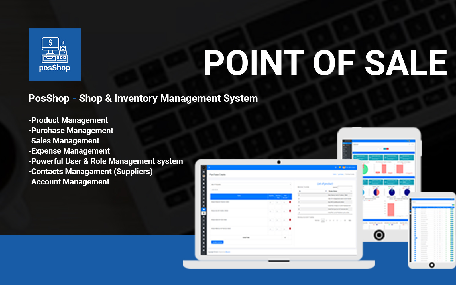 PosShop- Laravel Shop & Inventory Management System Admin Template