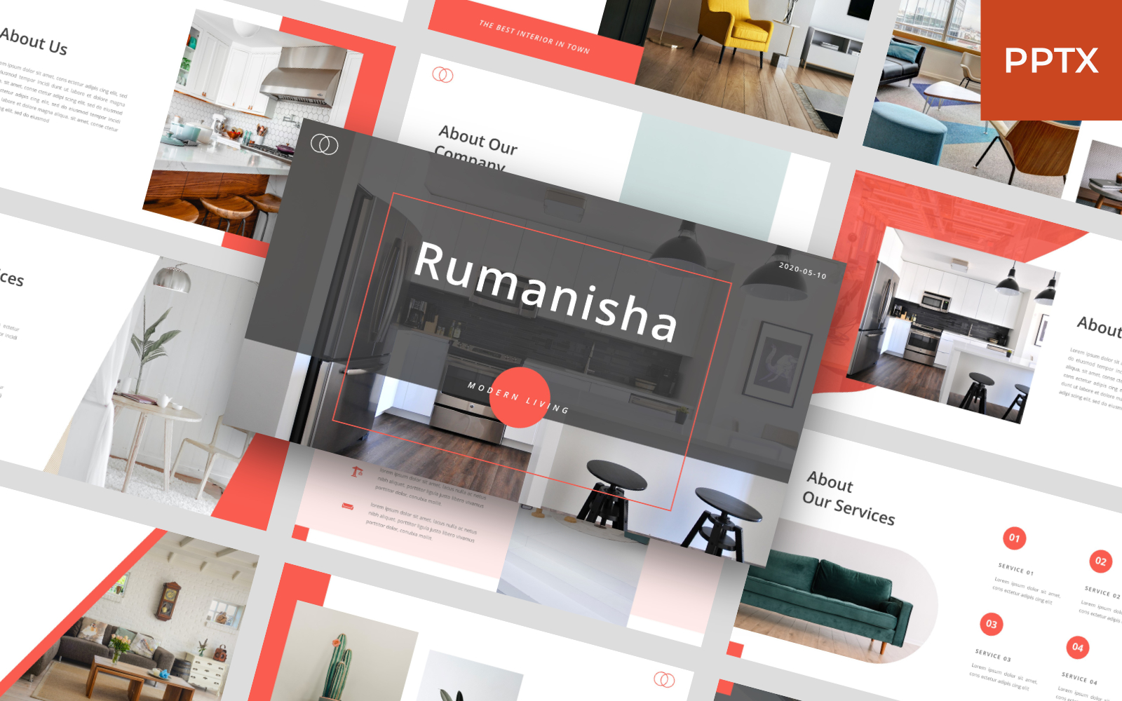 Rumanisha - Interior PowerPoint template