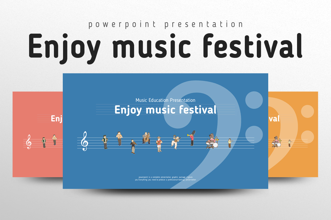 Enjoy music festival PowerPoint template