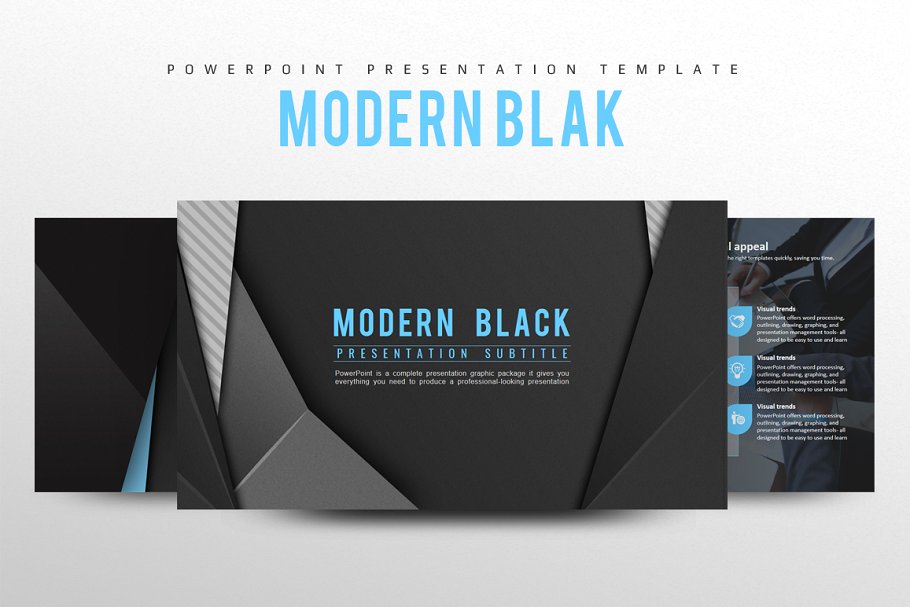 Modern Black PowerPoint template