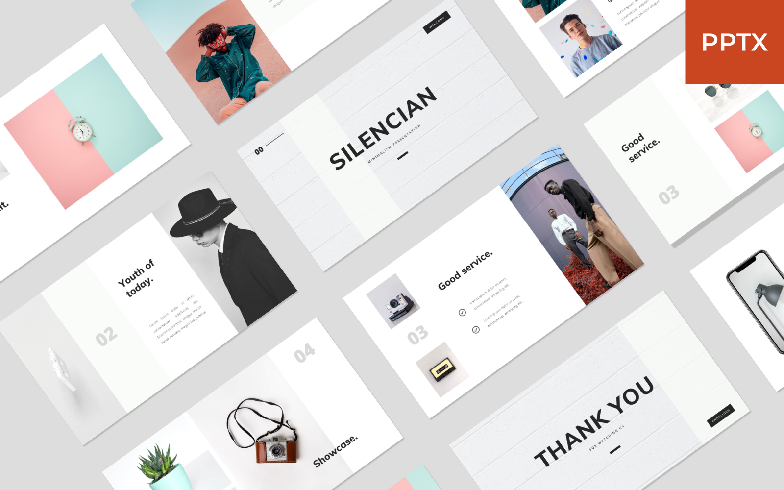 Silencian - Modern Minimalist PowerPoint template