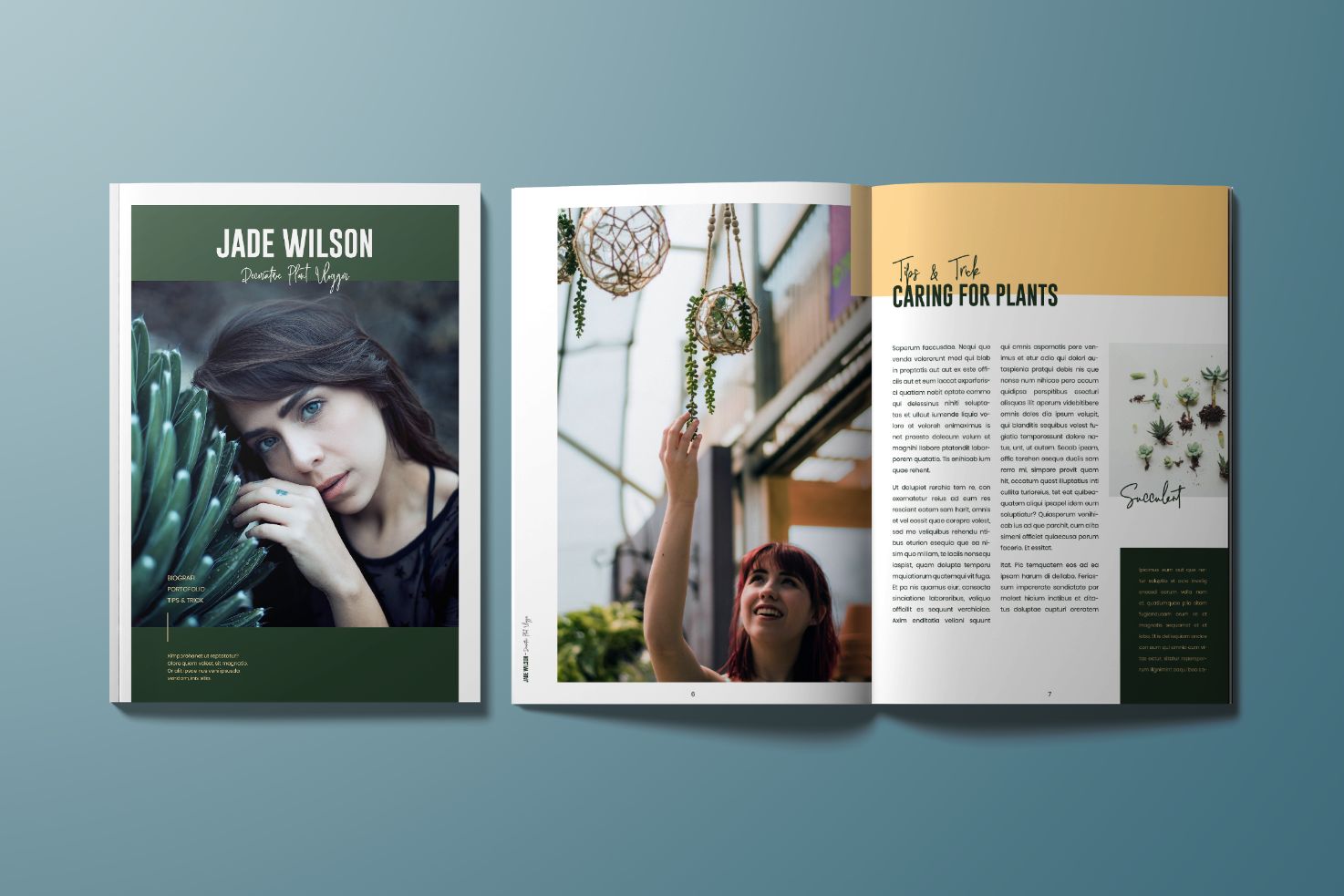 Plant Portfolio Magazine Template