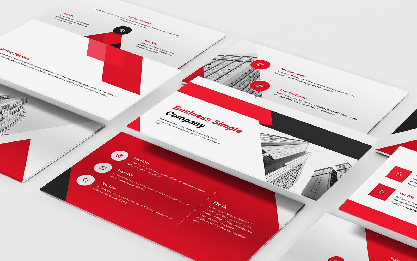 Business Simple Company PowerPoint template