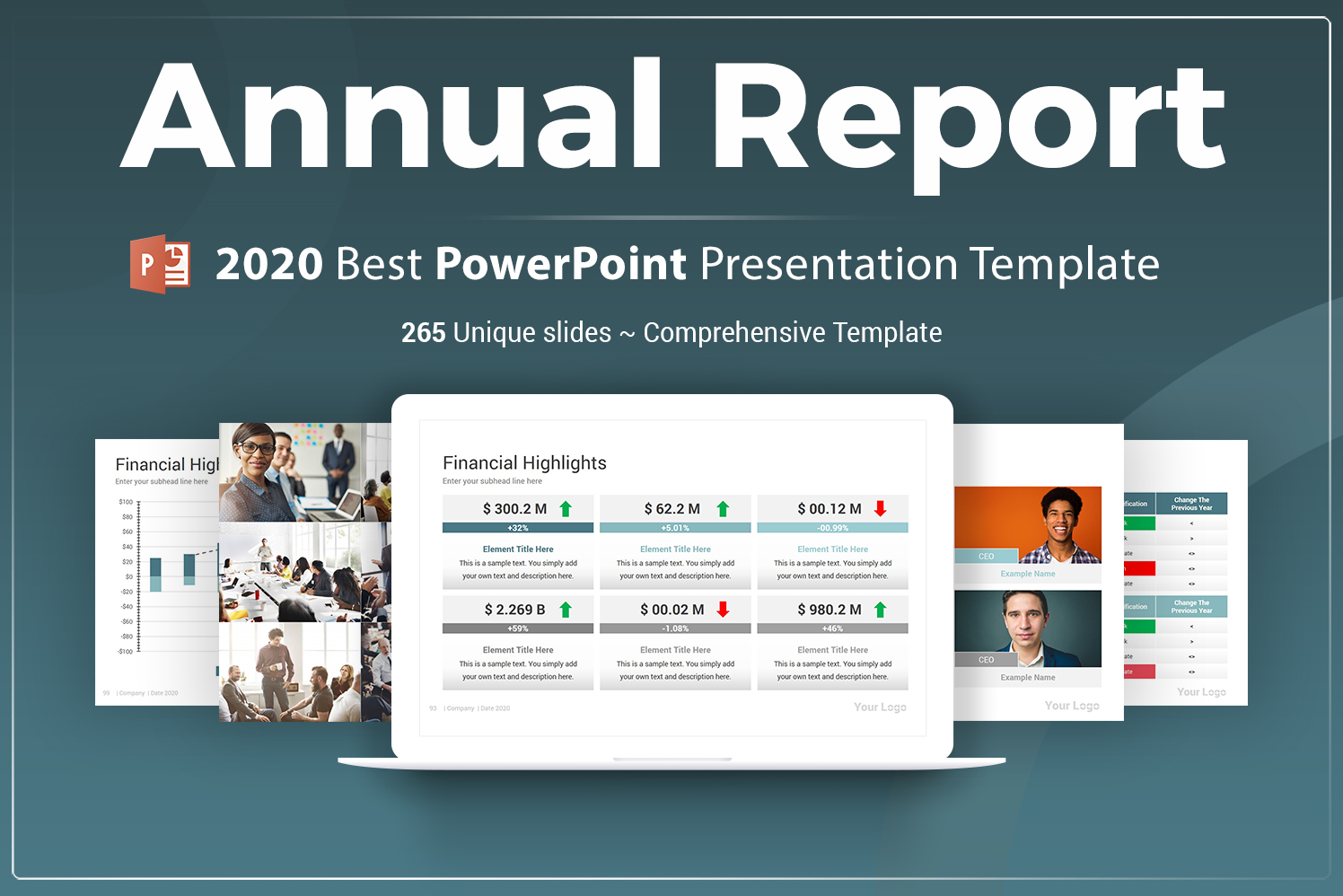 Annual Report PowerPoint Template. Buy for 15. ID 104619