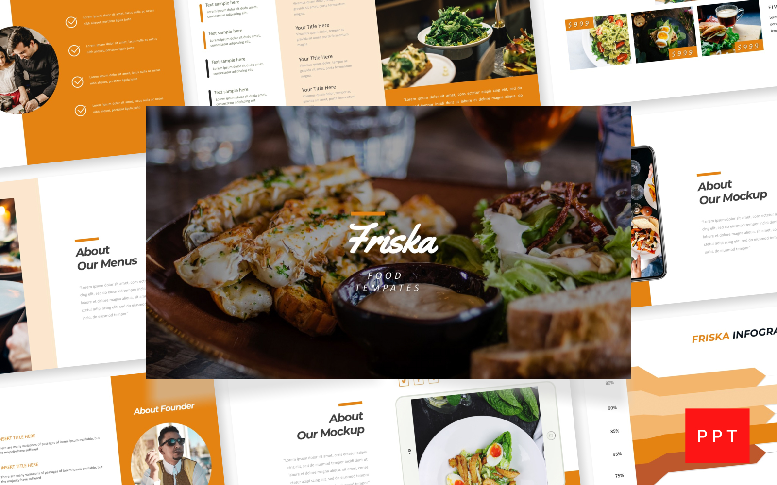 Friska - Food & Restaurant PowerPoint template