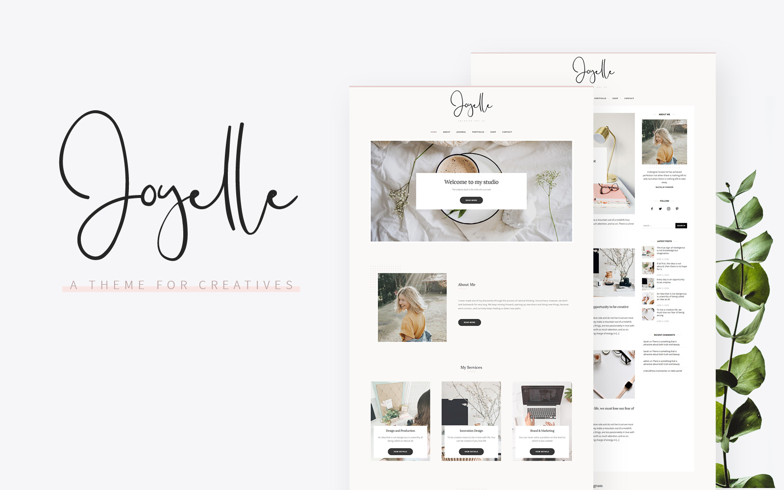 Joyelle - Creative Artist WordPress Theme