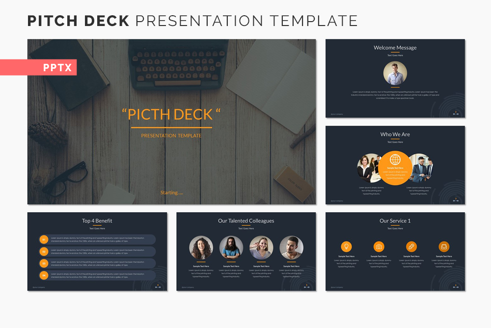 Pitch Deck Presentation PowerPoint template