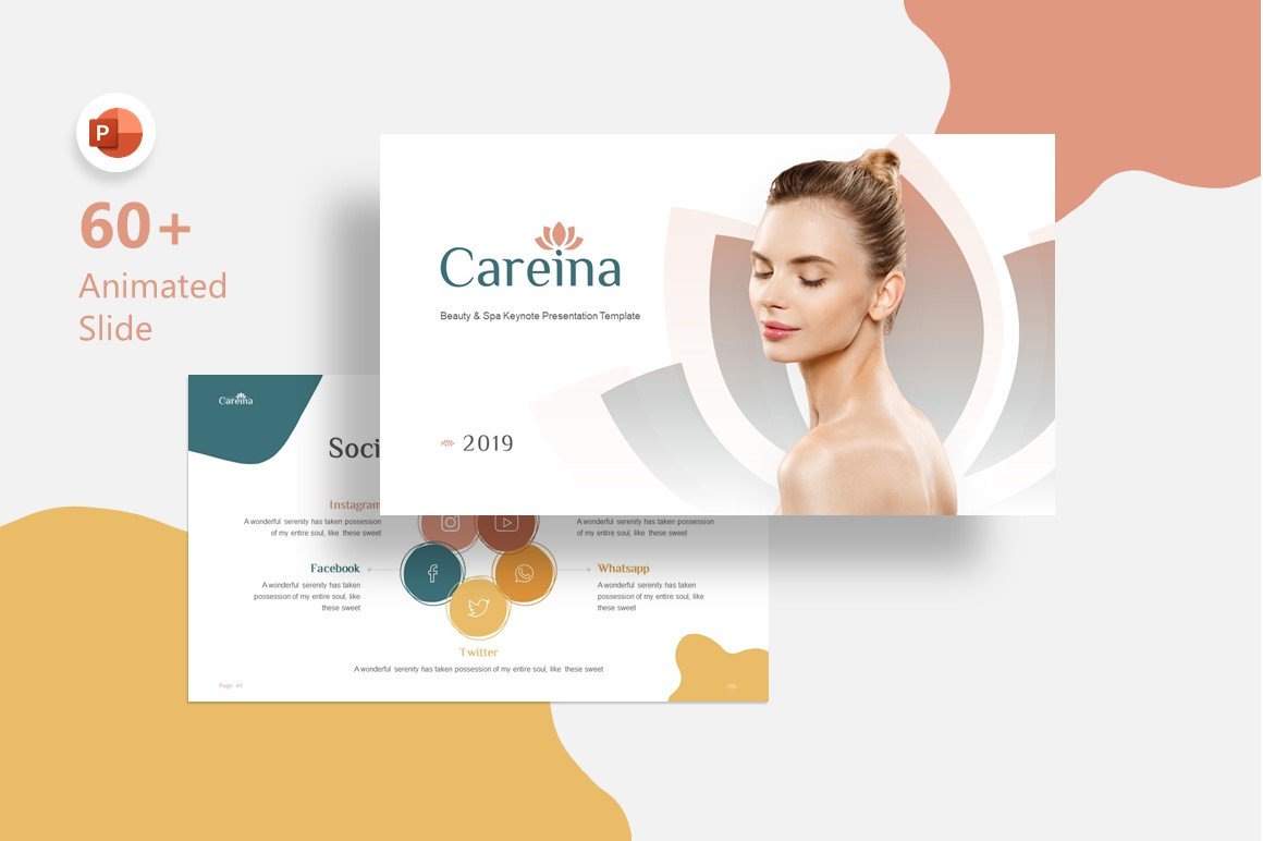 Careina - Spa Simple Minimalis PowerPoint template