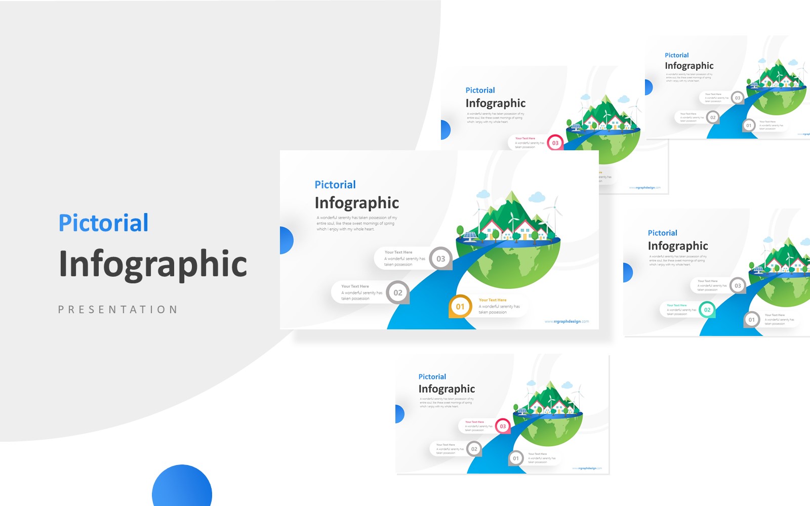 Three Steps Product Roadmap Infographic Presentation PowerPoint template
