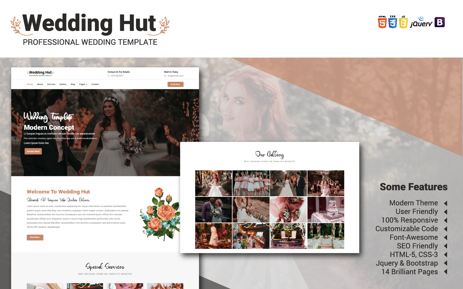 Wedding Hut Website Template