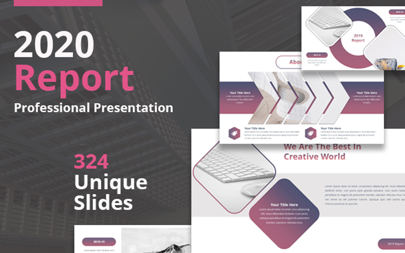 2020 Report PowerPoint template