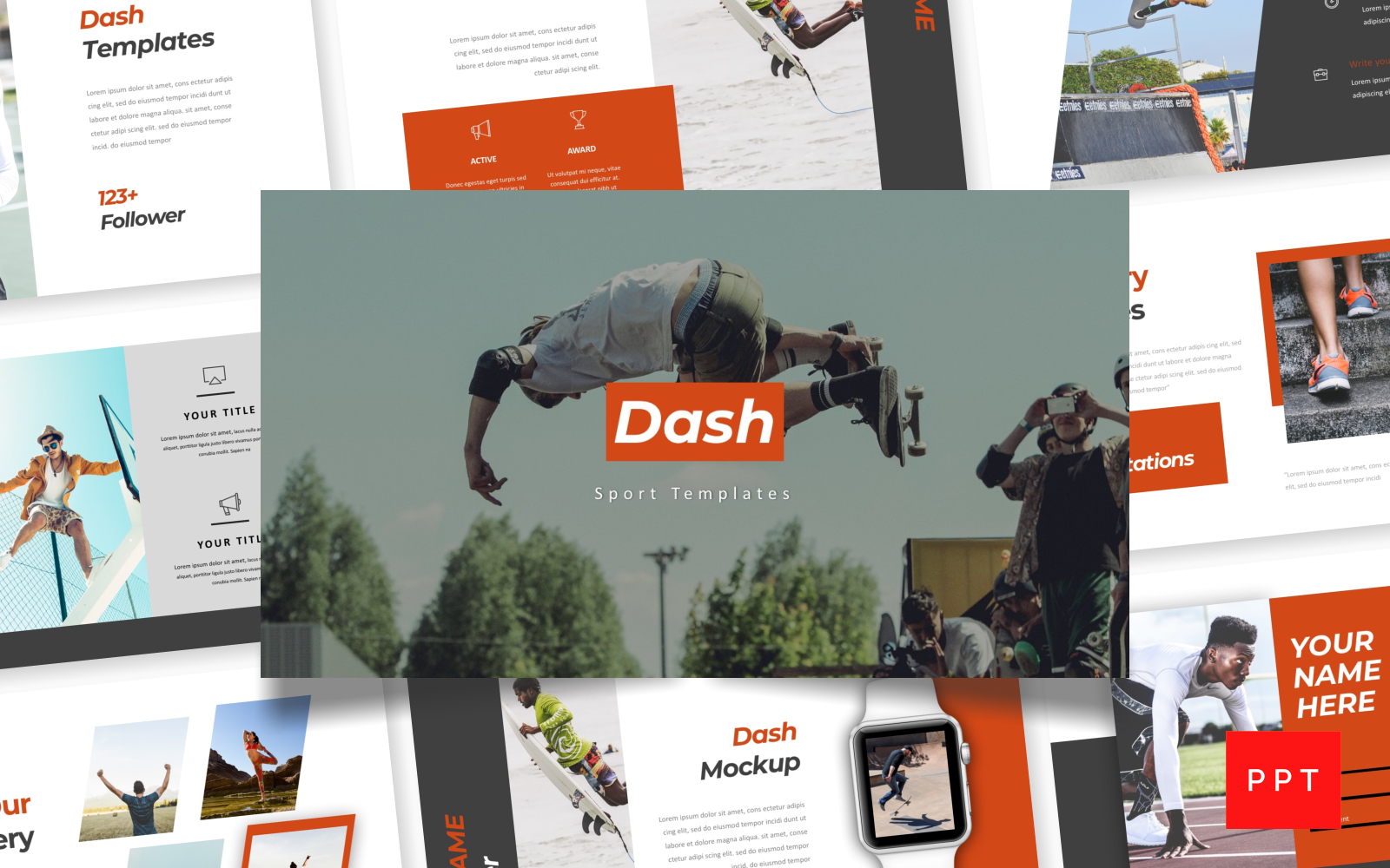 Dash - Sport PowerPoint template